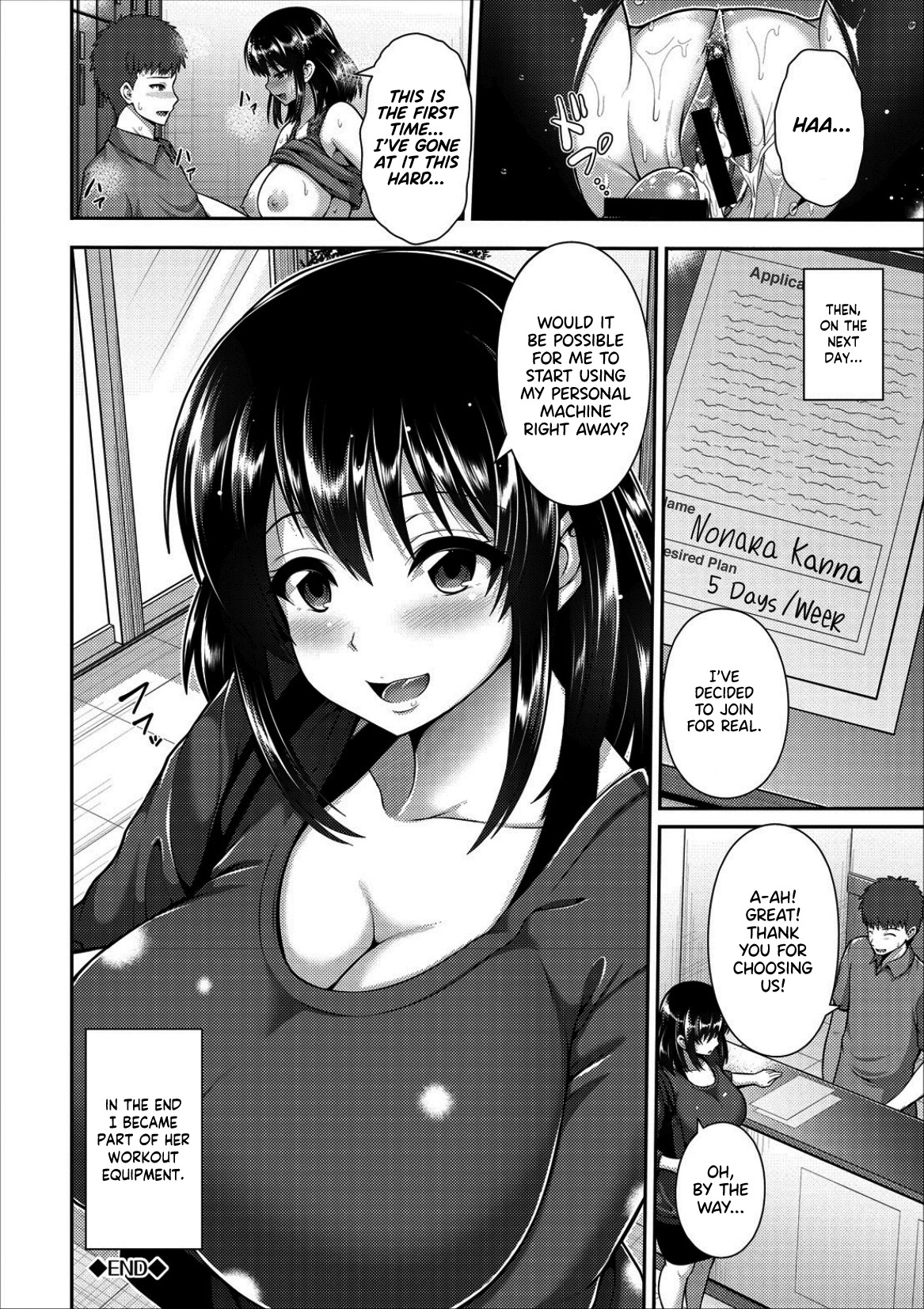 Hentai Manga Comic-Workout Trial! Sweaty Sex at the Gym!-Read-16